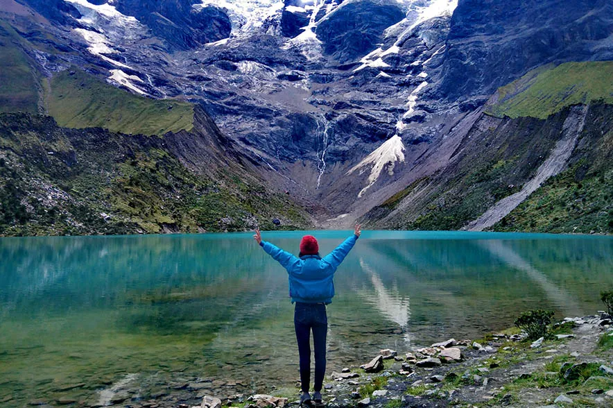 Humantay Lake Cusco turquoise water surrounded by Andes mountains